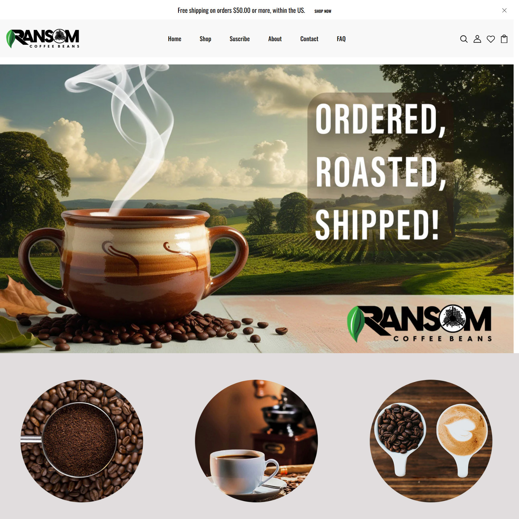 Ransom Coffee Beans Site